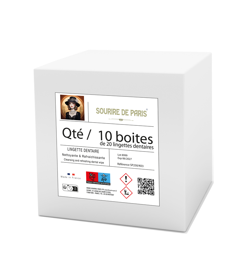 cartouche de 200 lingettes dentaires